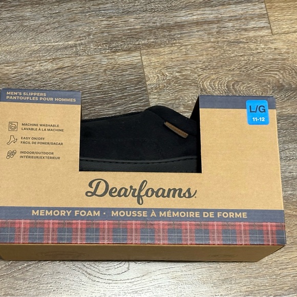 dearfoams Other - Dearfoams Men's Black Slippers 11/12